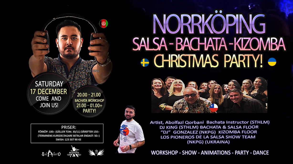 NORRKÖPING SALSA BACHATA- KIZOMBA CRISTMAS PARTY!
