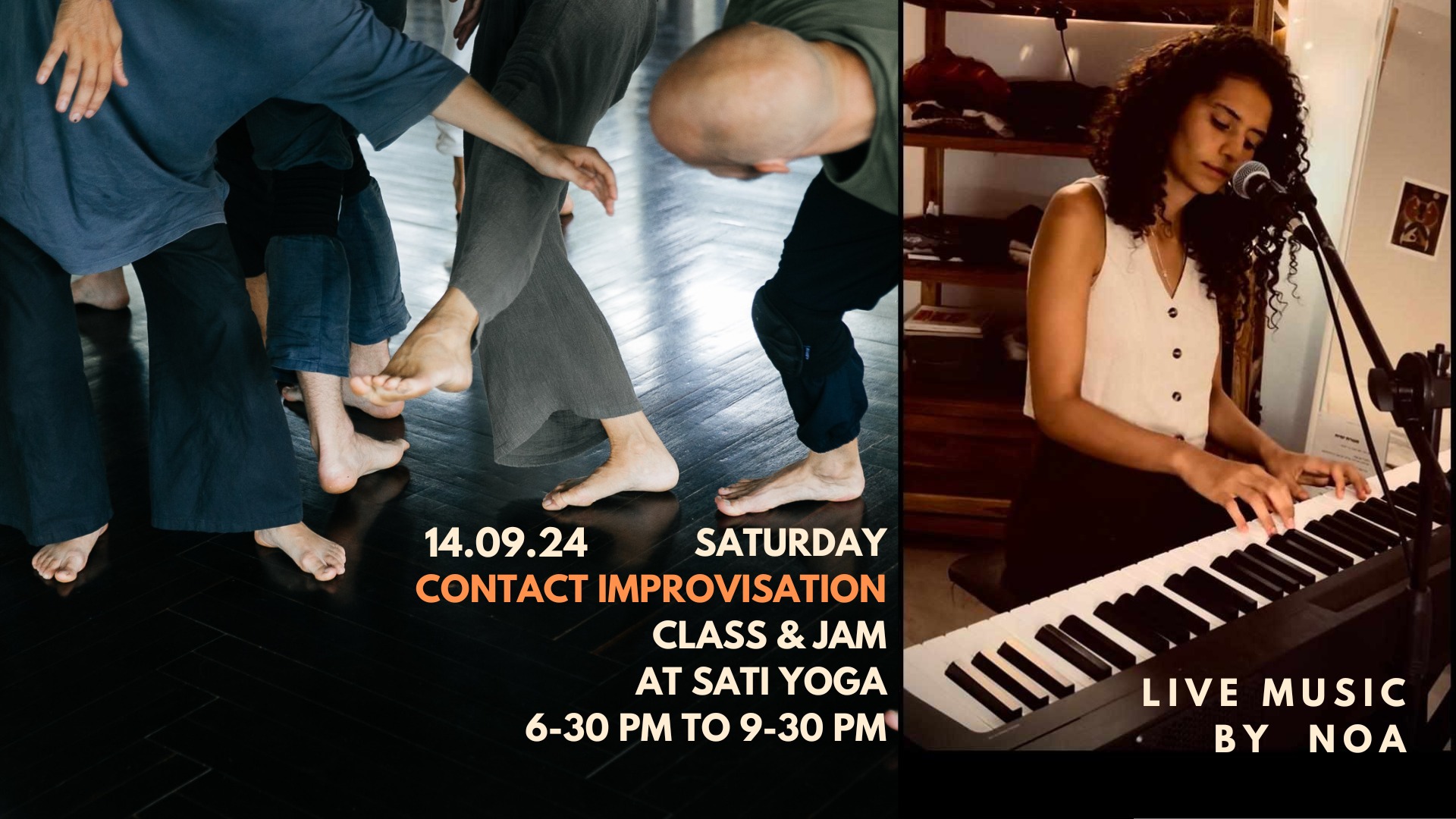 Contact Improvisation Class & Jam w live music. Saturday 14.09.24