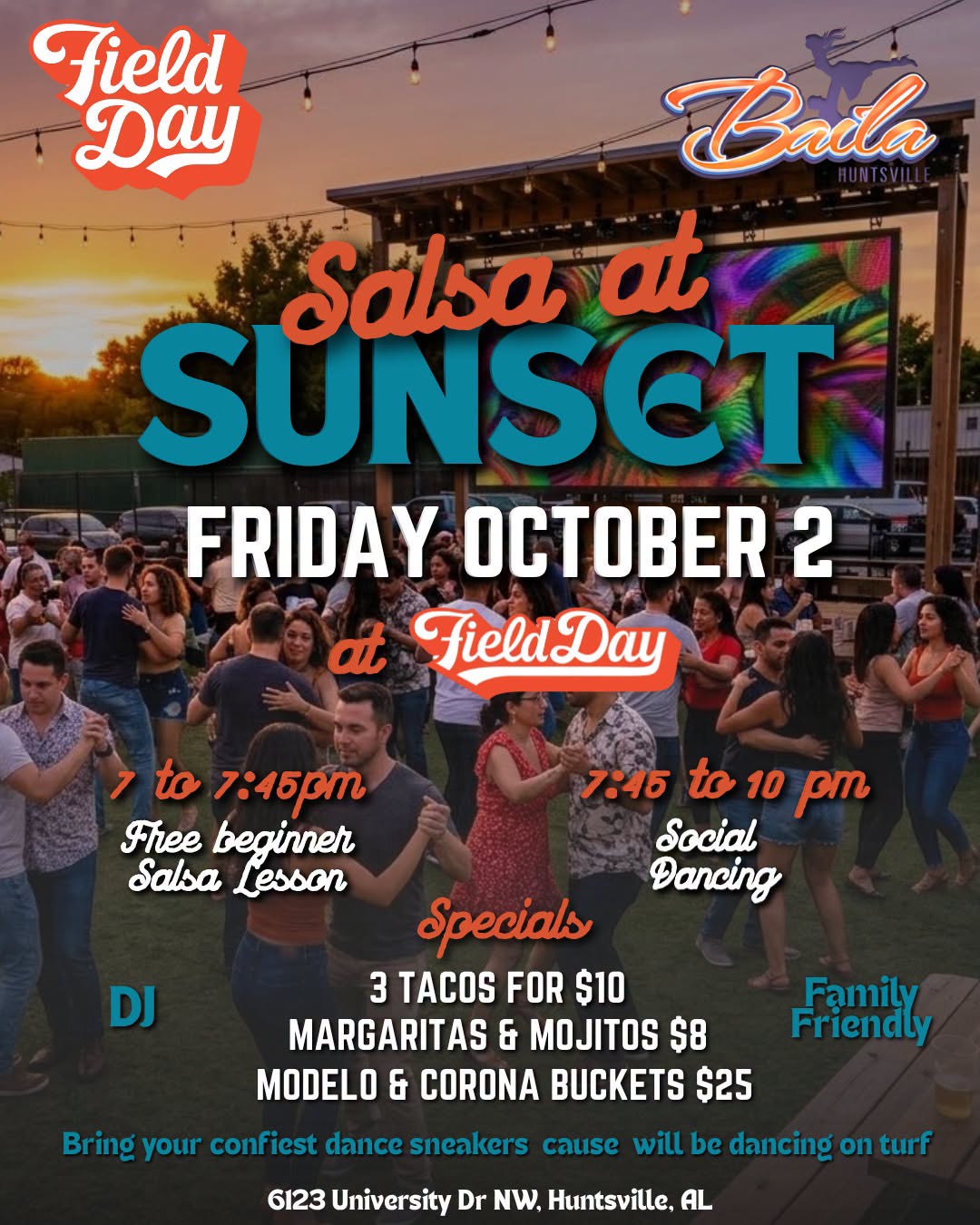 Salsa at Sunset at Field Day! 🌅💃🕺✨