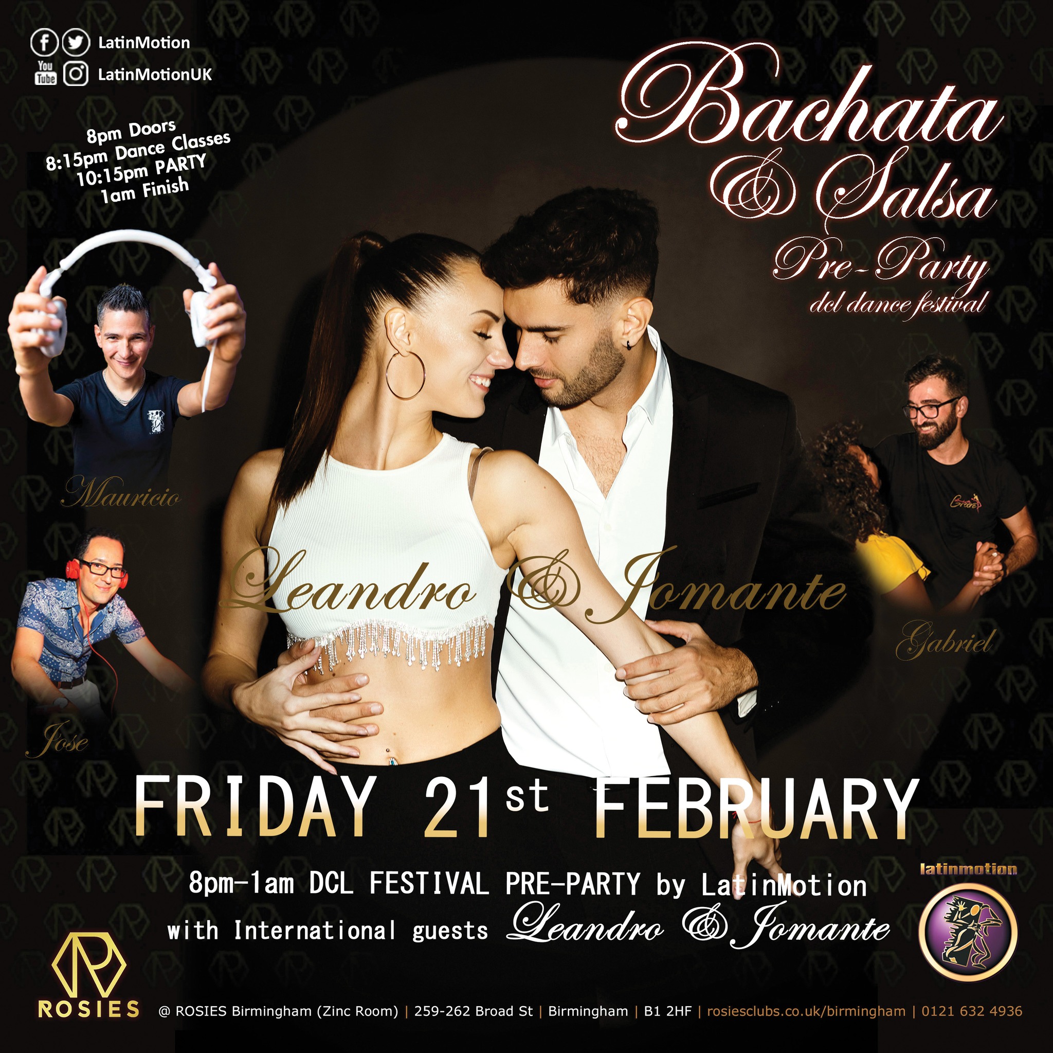 LatinMotion presents βοΈ Leandro & Jomante ππ» DCL FESTIVAL PRE-PARTY π Rosies Birmingham