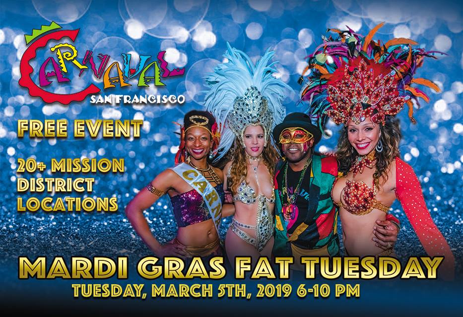 2019 Carnaval SF Mardi Gras Fat Tuesday Kick-Off Celebration!