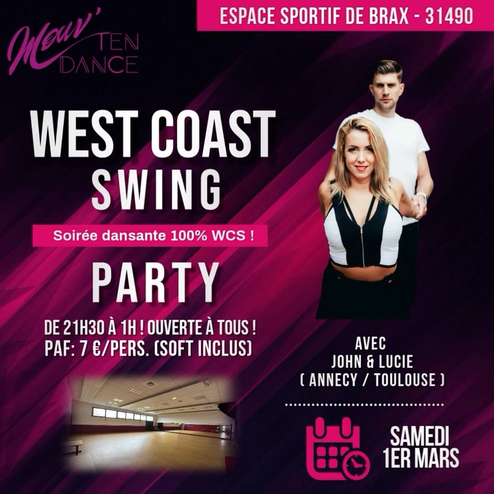 Stages avec John et Lucie + soirée 100% WCS