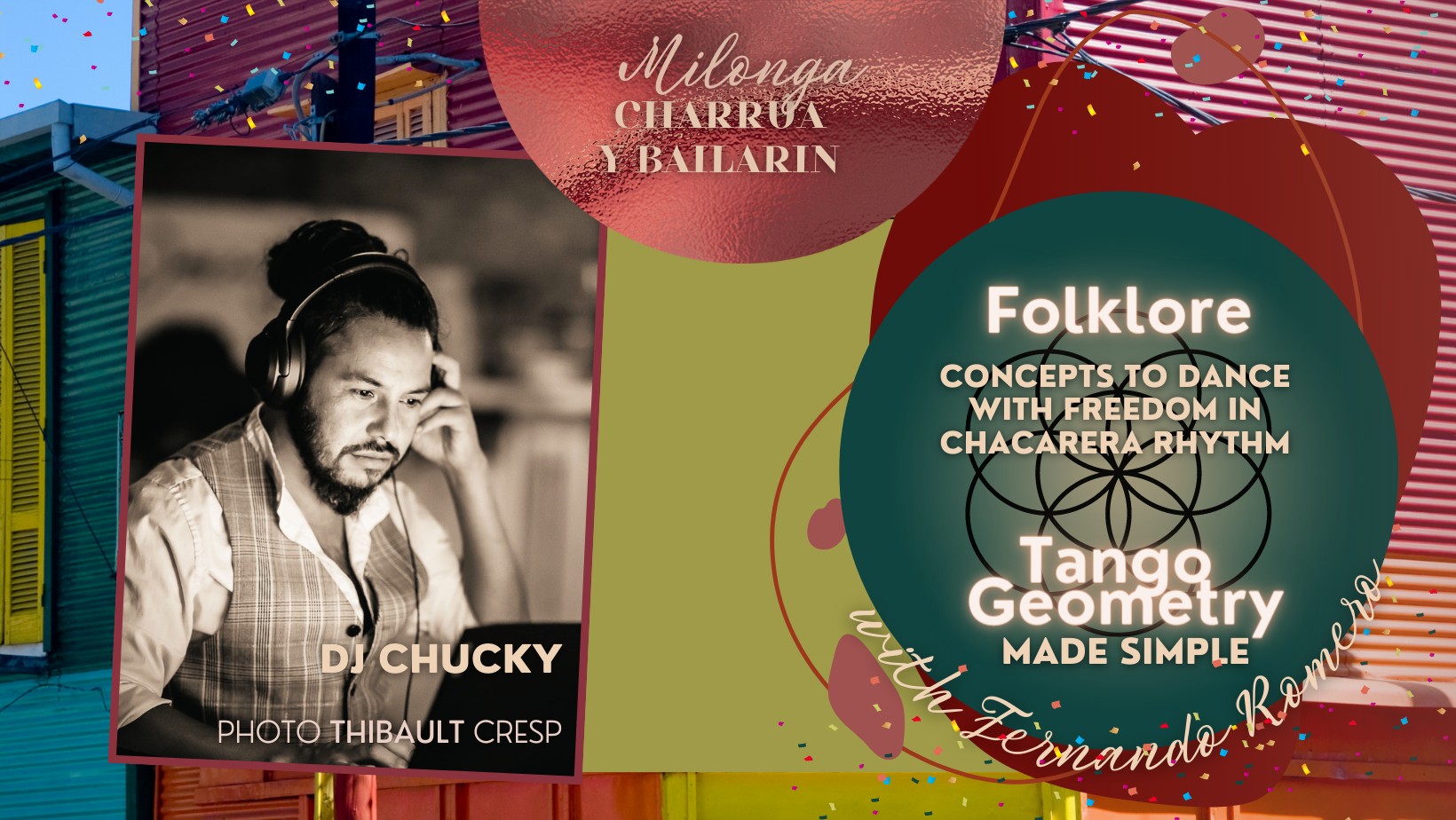 Milonga Charrua y Bailarin - DJ CHUCKY & two classes! Folklore & Tango