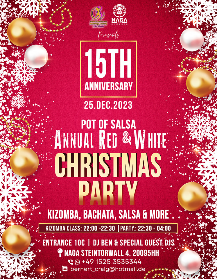 15th Anniversary Annual Red & White Party Kizomba,Bachata, Salsa & More