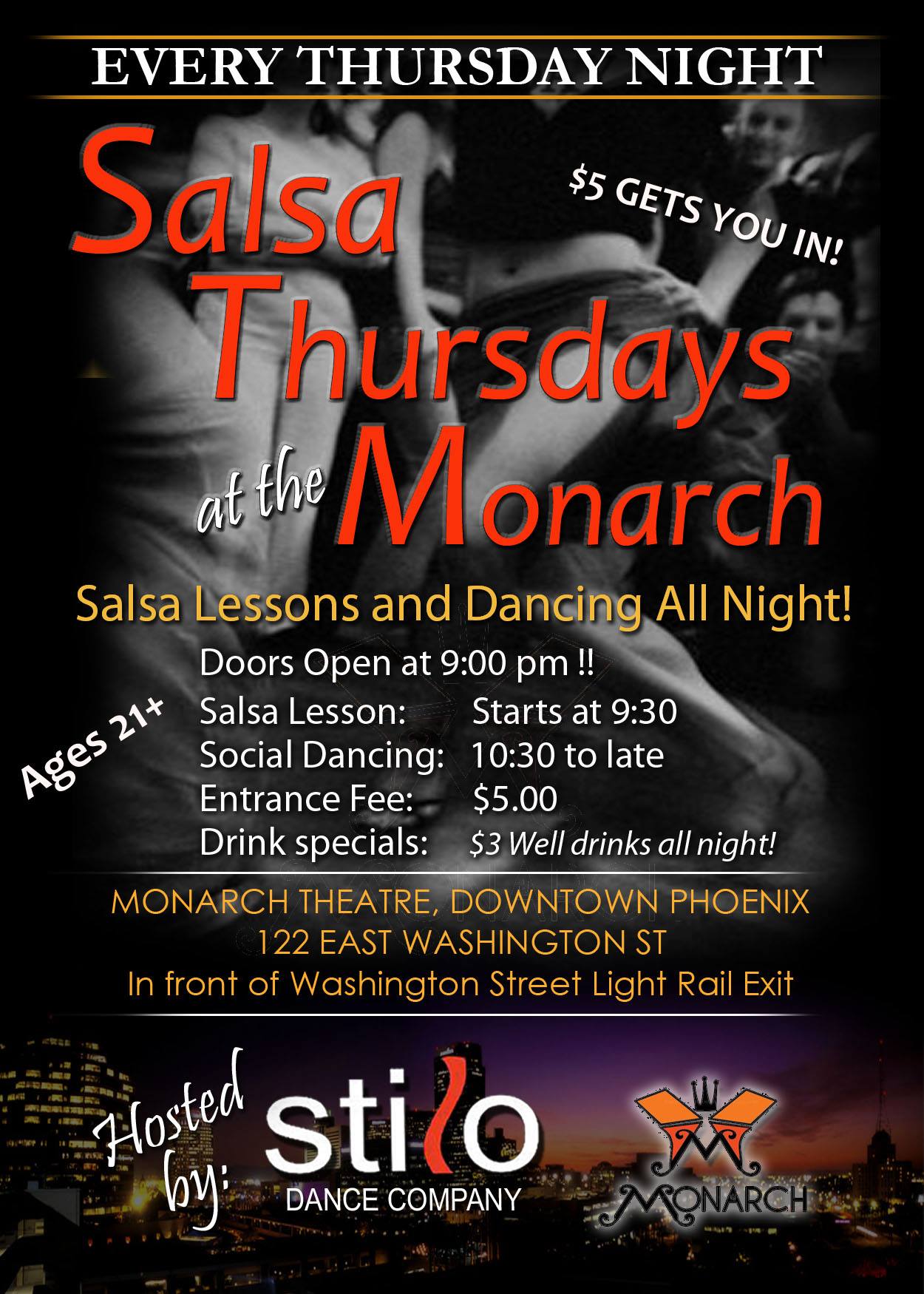 April 10th - Salsa Thursdays @ the Monarcch