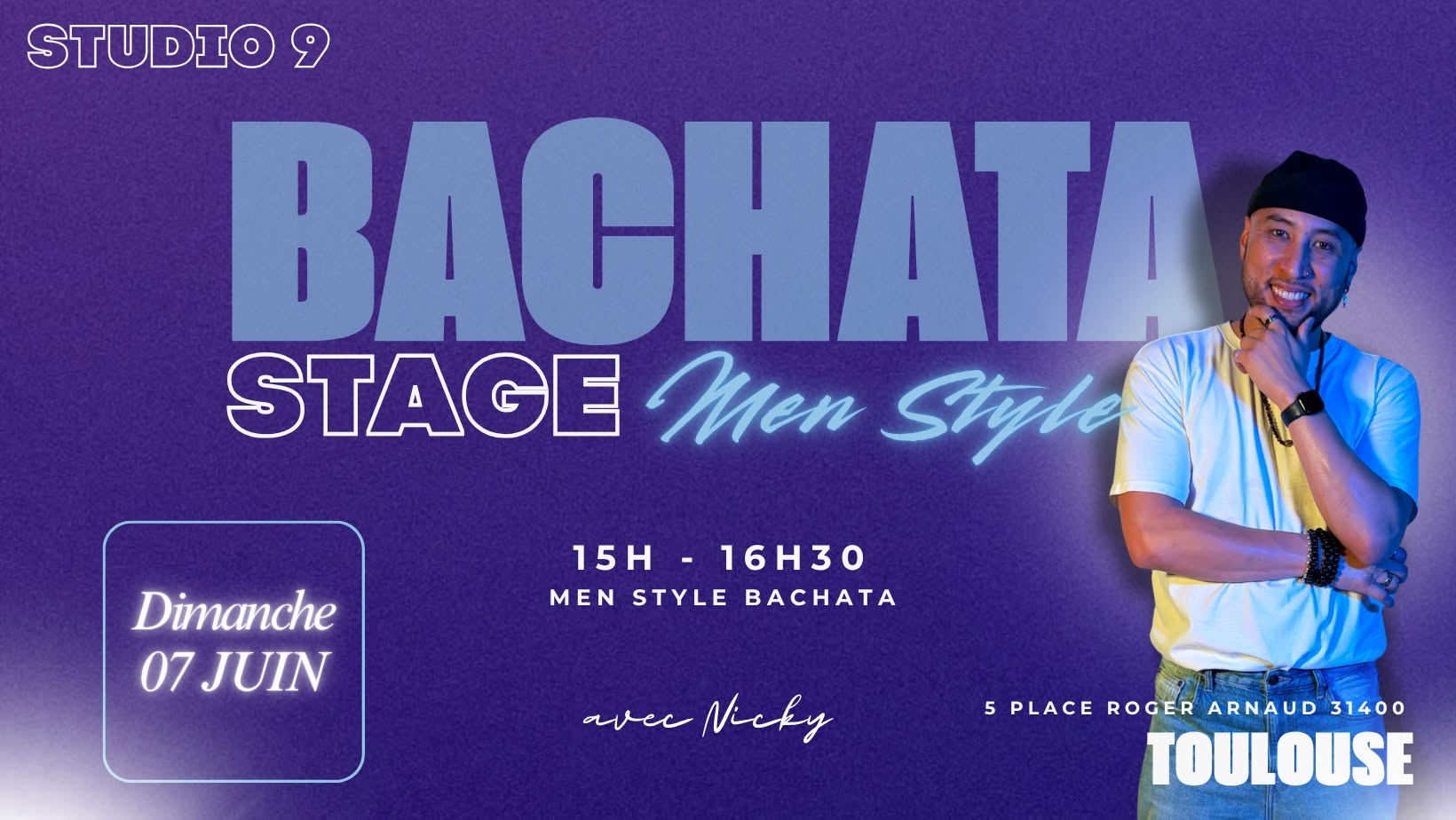 BACHATA MEN STYLE Dimanche 7 juin avec Nicky