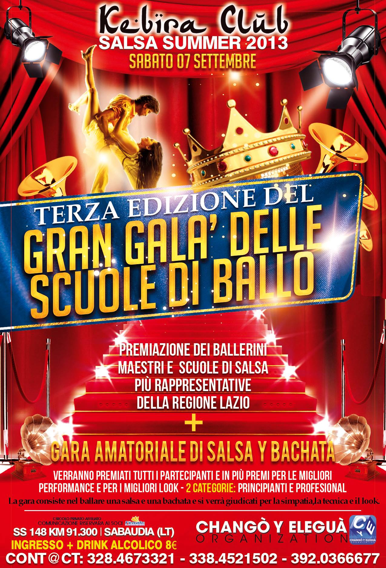 Kebira Salsa Summer - Sabato 7 Settembre - Gran Galà delle Scuole di Ballo + Gara Amatoriale