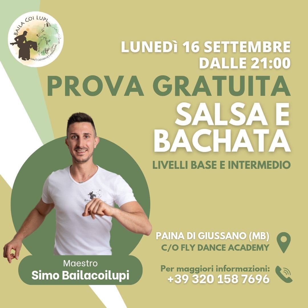 PROVA GRATUITA CORSI SALSA E BACHATA