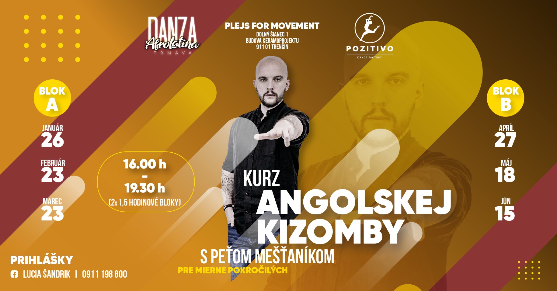 Kurz angolskej kizomby s Peťom Mešťaníkom