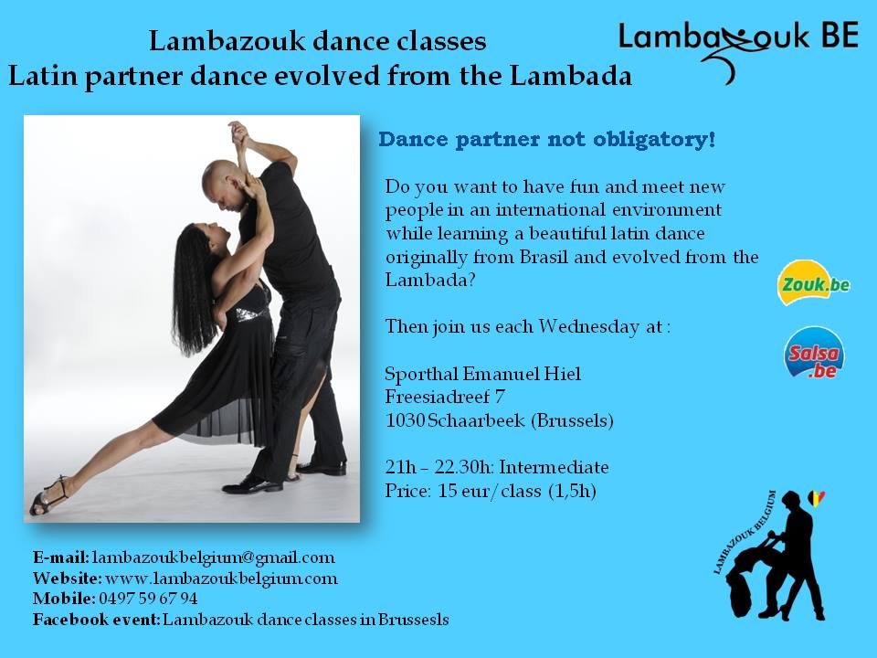 Lambazouk dance classes in Schaarbeek (Brussels)