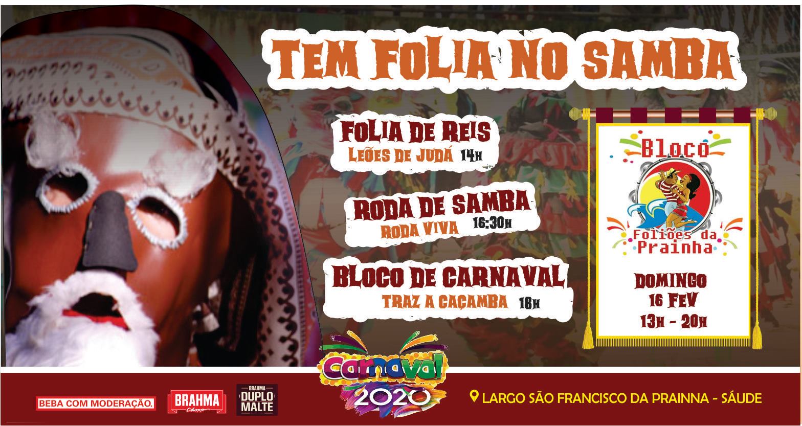 Tem Folia no Samba Carnaval, Samba e Folia de Reis!