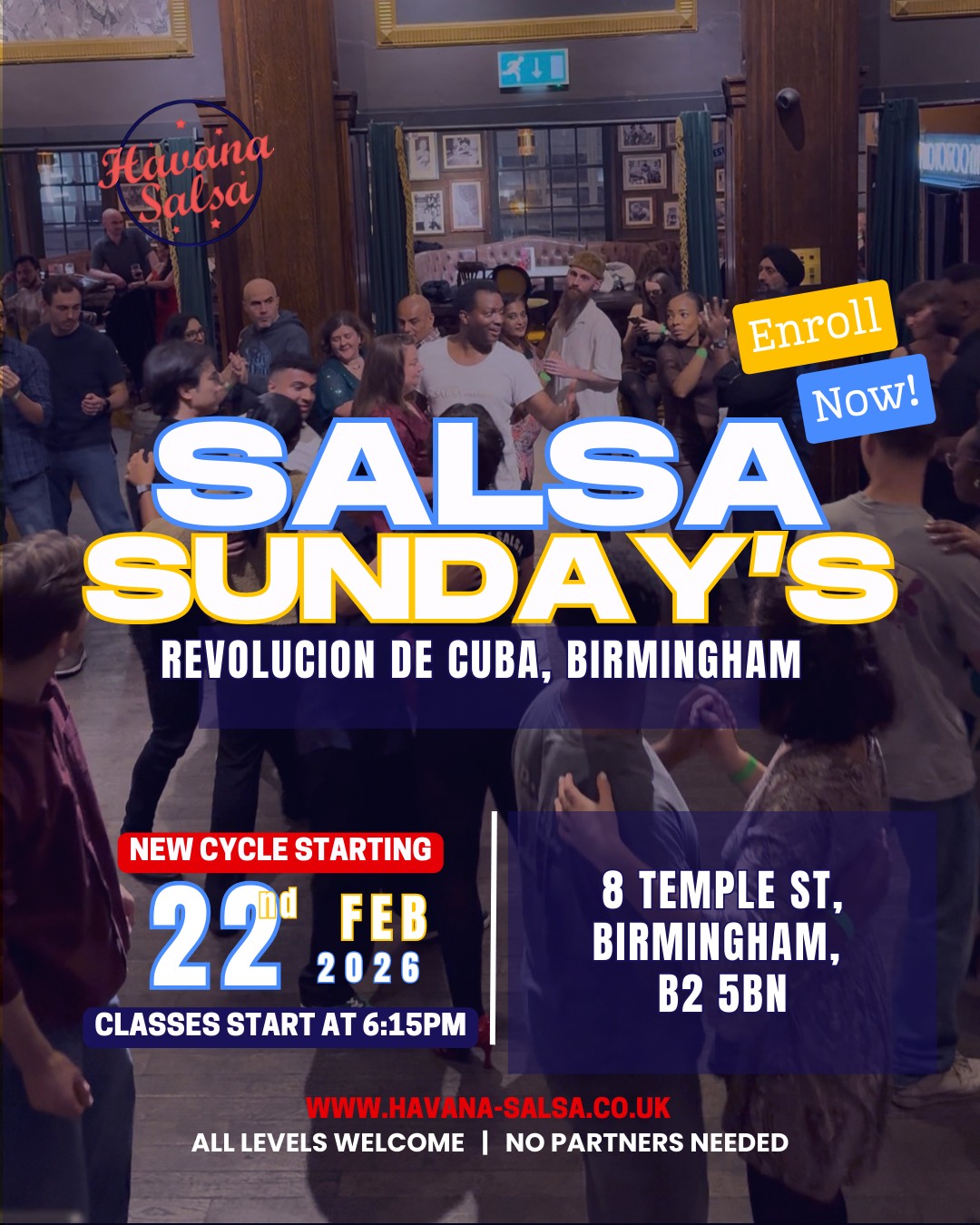 Cuban Salsa Sundays in the heart of Birmingham!