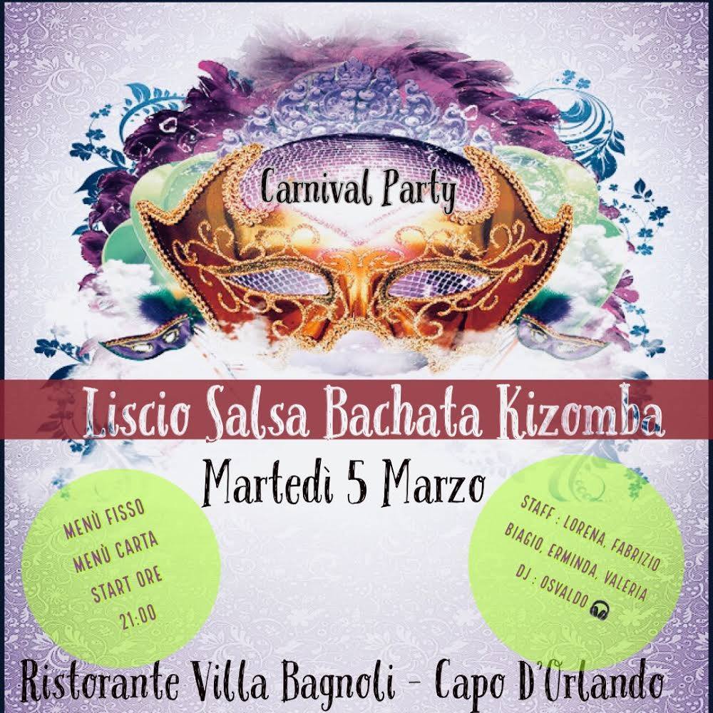 Carnival Party - Martedì 5 Marzo - Ristorante Villa Bagnoli