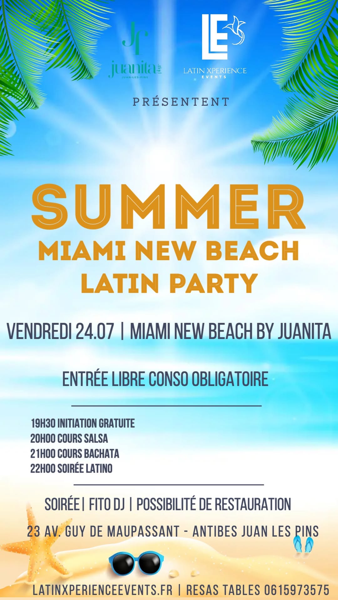 Summer Miami New Beach Latin Party by Fito & Latin Xperience