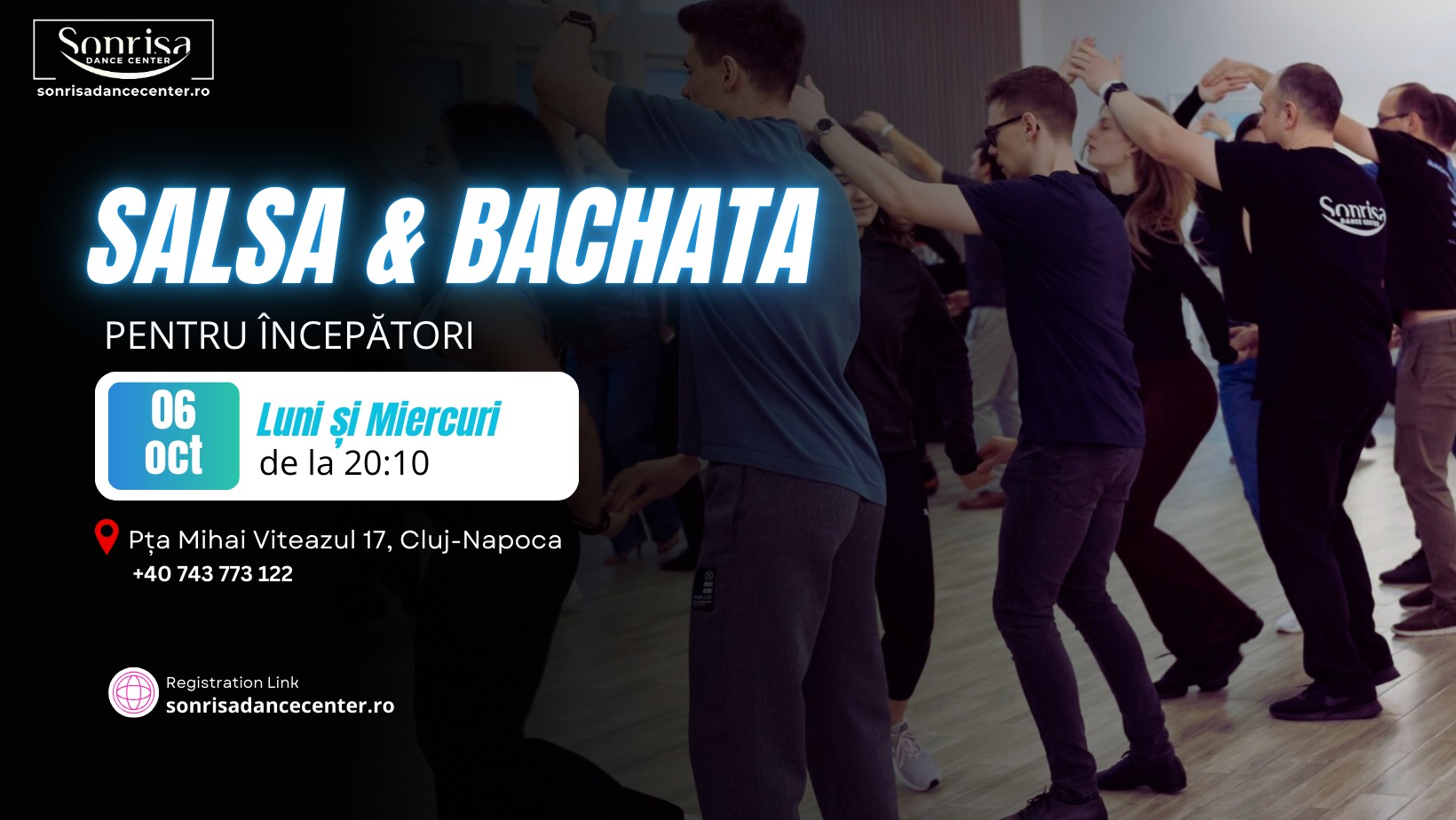 Curs Salsa & Bachata pentru Începători din 06 Oct Cluj-Napoca