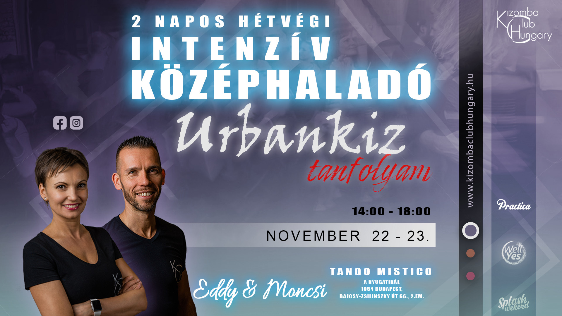 Hétvégi intenzív középhaladó Urbankiz tanfolyam (KCH) - Eddy&Moncsi
