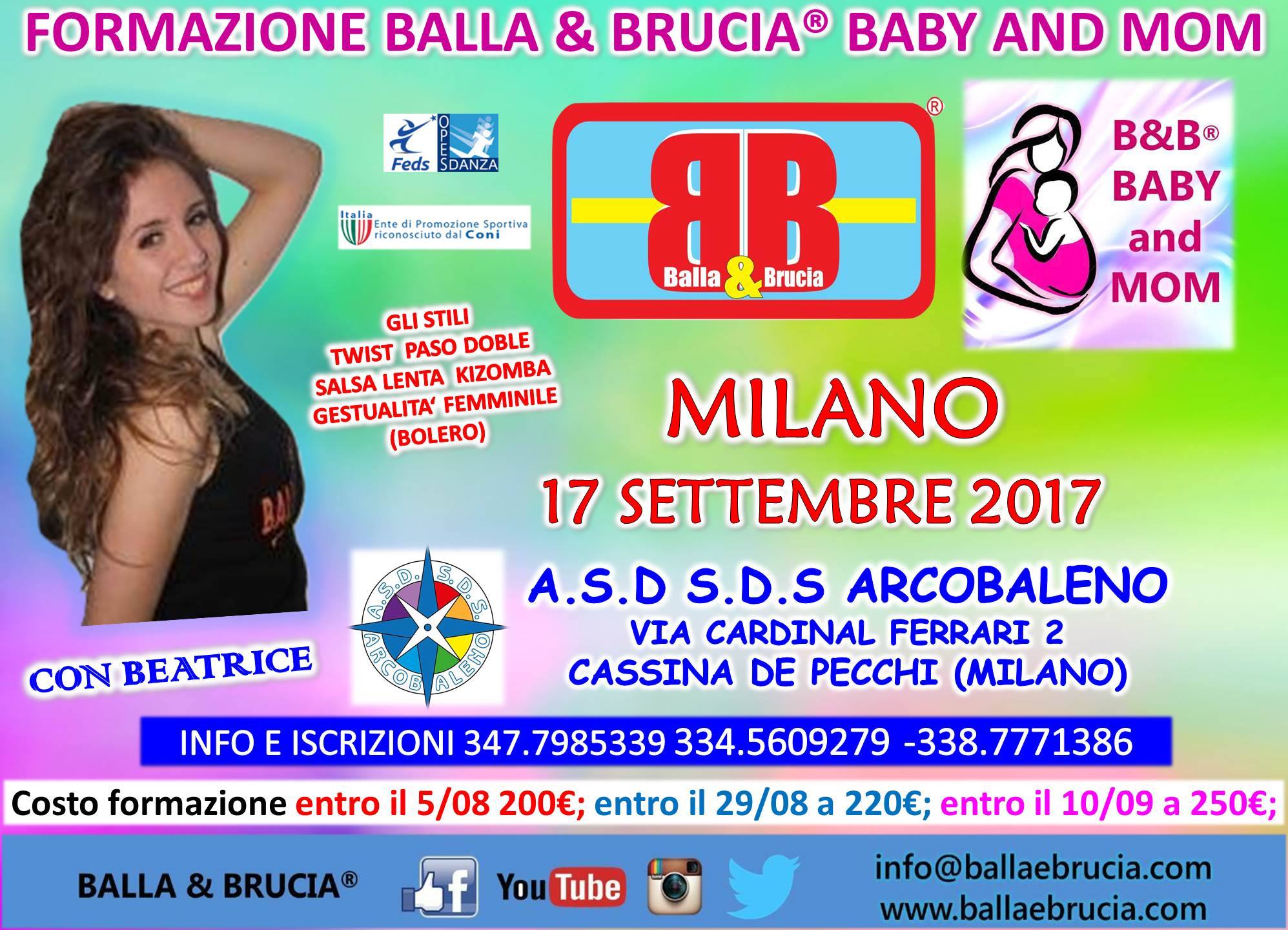 Milano Formazione insegnanti Balla&brucia® BABY and MOM CON BEA
