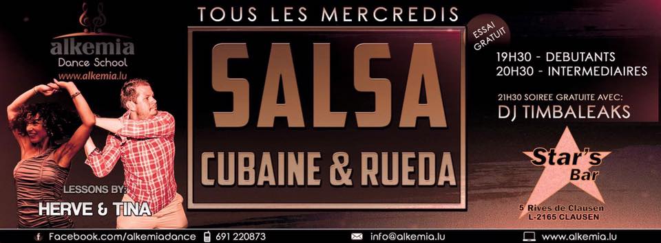Mercredis, Soiree Salsa cubaine, et Latino , au Star's Bar