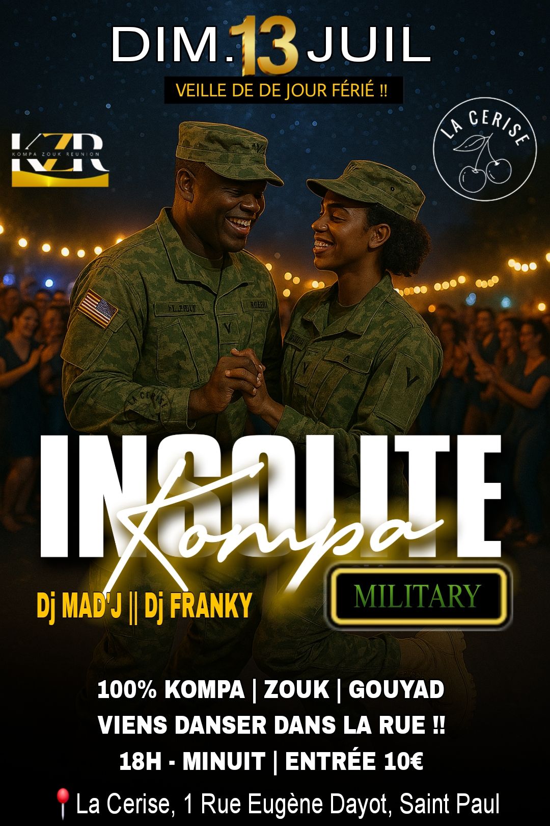 INSOLITE KOMPA🕺💃 - éd.MILITARY- 100% KOMPA-ZOUK LOVE - GOUYAD LA CERISE CAFÉ CULTUREL