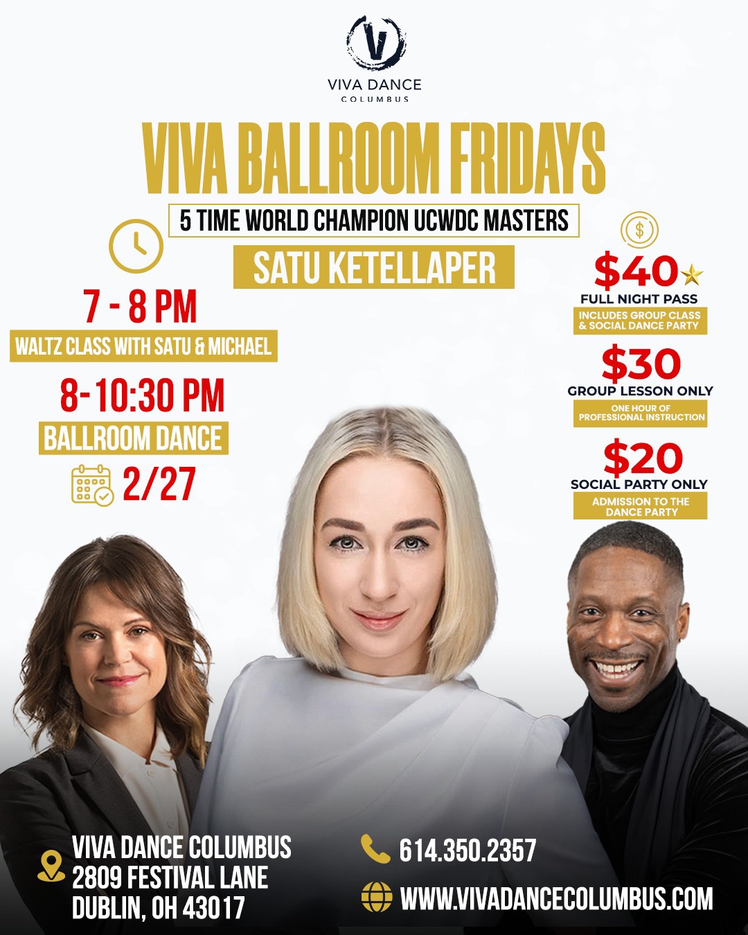 β¨ A Viva Dance Ballroom & Country Weekend with World Champion Satu Ketellaper β¨