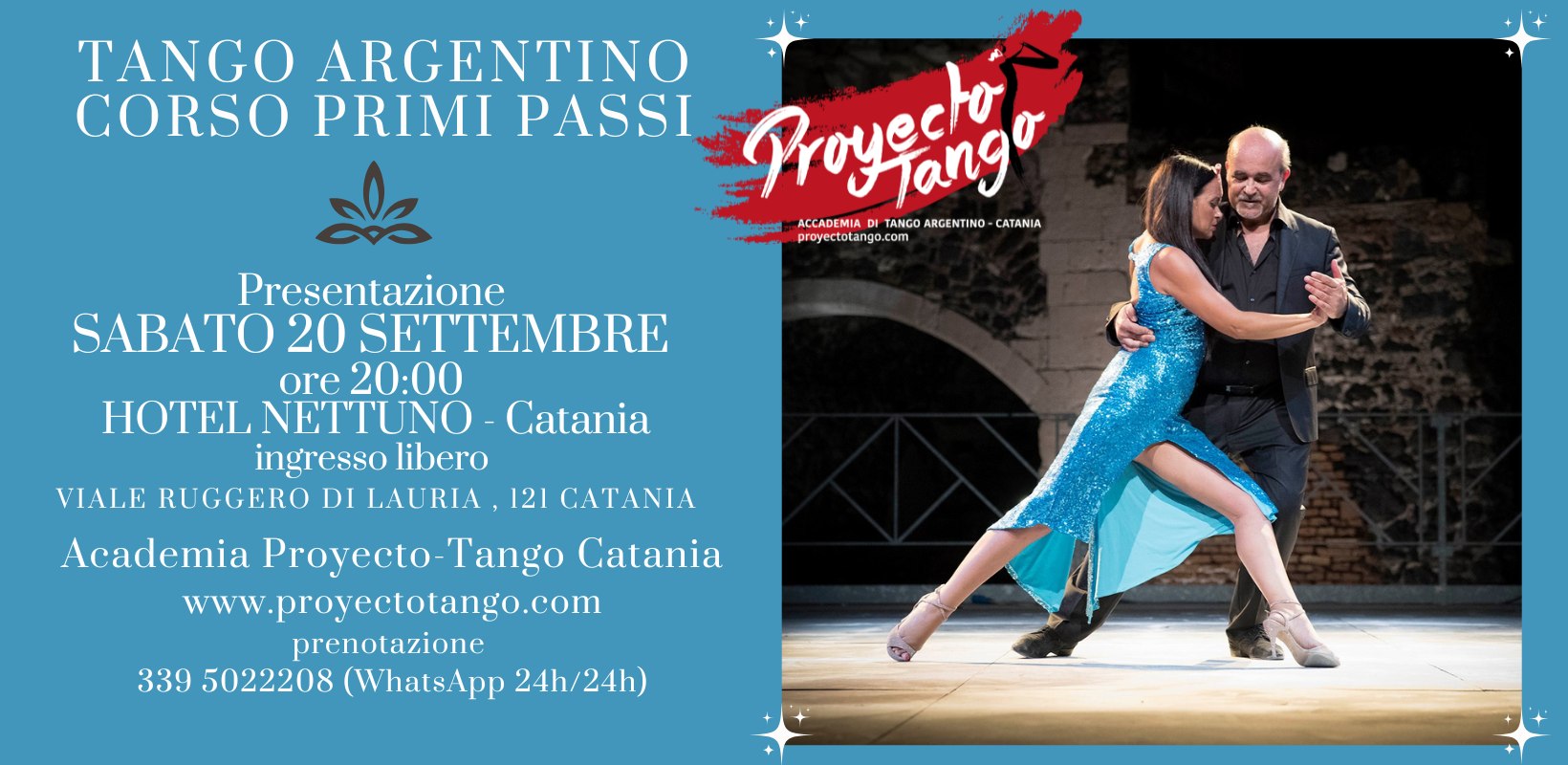 Tango Argentino - Presentazione Corso "Primipassi" a Catania - Sabato 20 settembre ore 20:00