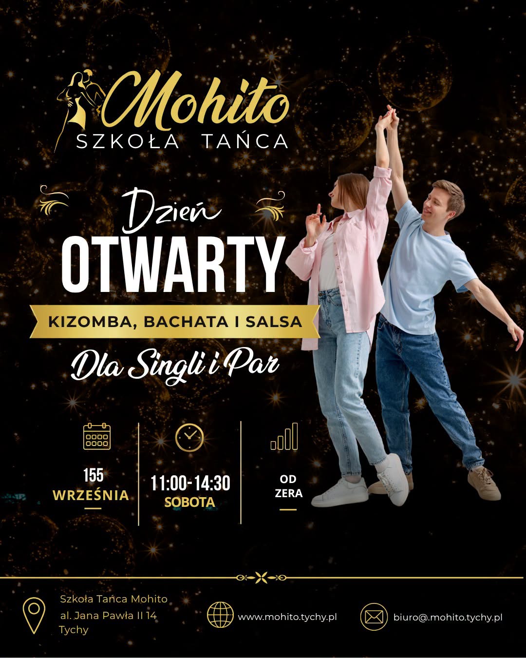 Darmowy Dzień Otwarty w Szkole Tańca Mohito Tychy - zajęcia zapoznawcze dla dorosłych - od zera.