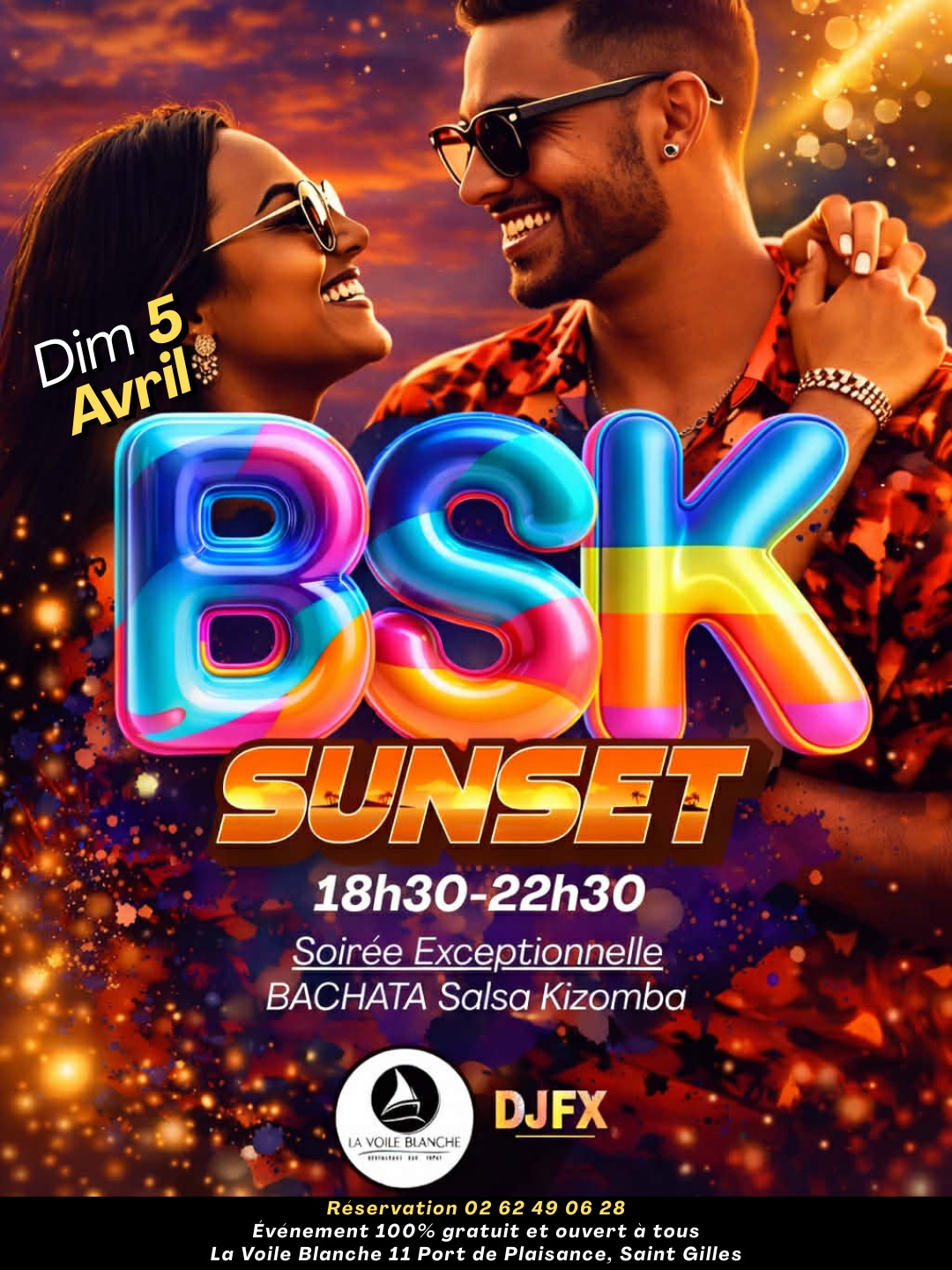 ✨Soirée BACHATA Salsa Kizomba SUNSET 🌅 à La Voile Blanche