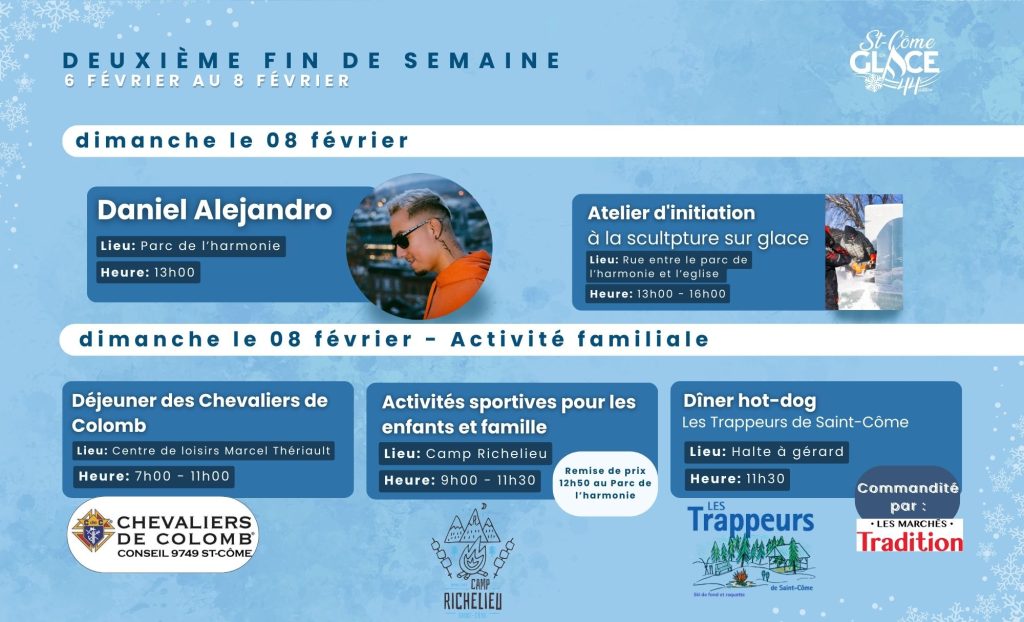 St-Come en Glace 43e Edition Daniel Alejandro Latin Party