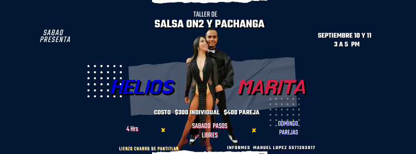 Taller salsa on2 y pachanga con HELIOS Y MARITA