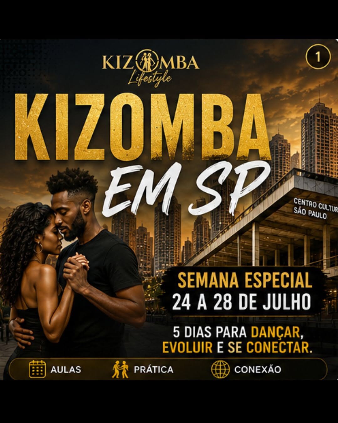 Curso intensivo de Kizomba em SP Aulas e bailes