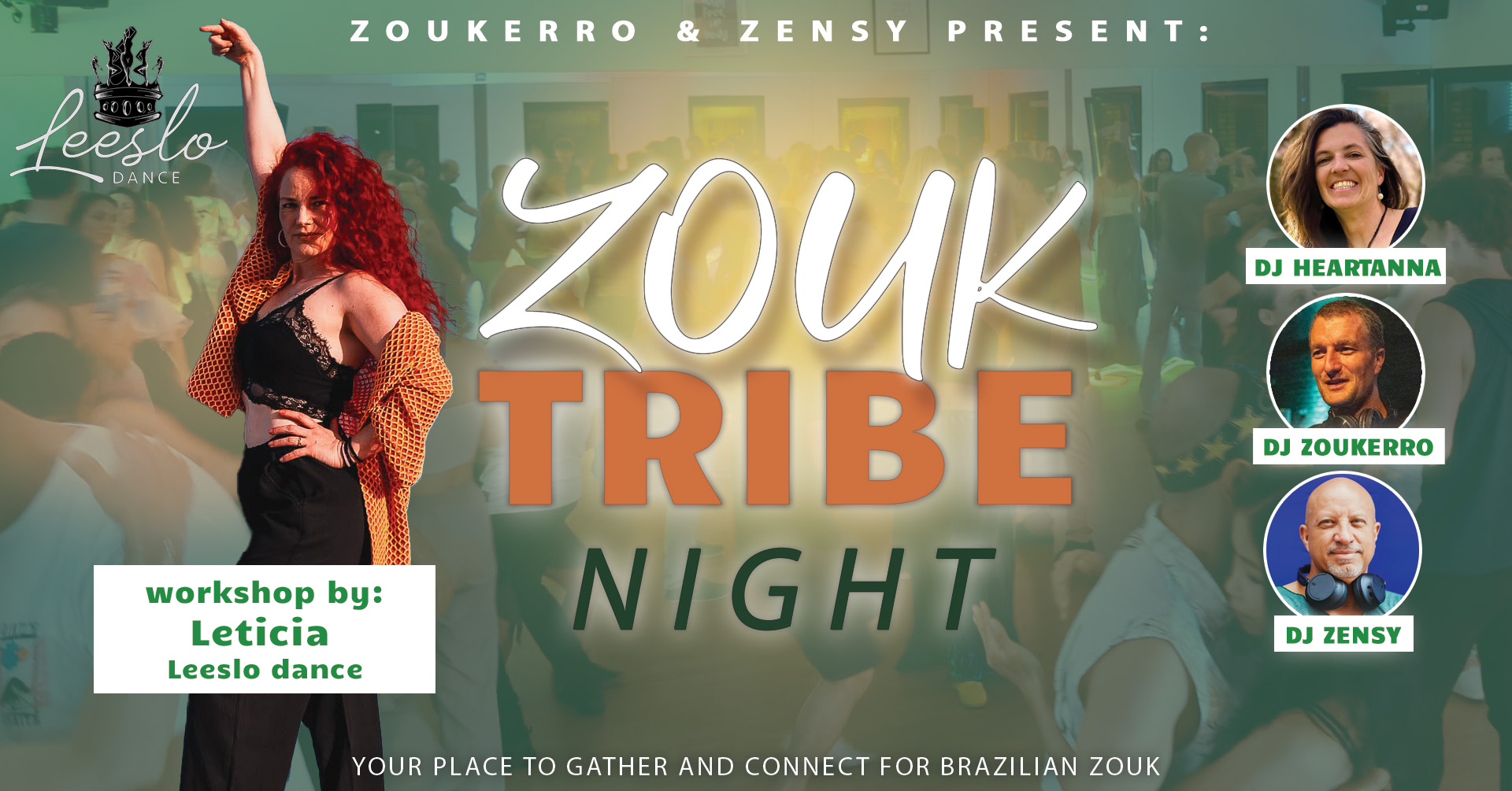 Zouk Tribe Night - Sat 4 October Workshop by Leticia - Leeslo Dance! Guest DJ Heartanna❤️