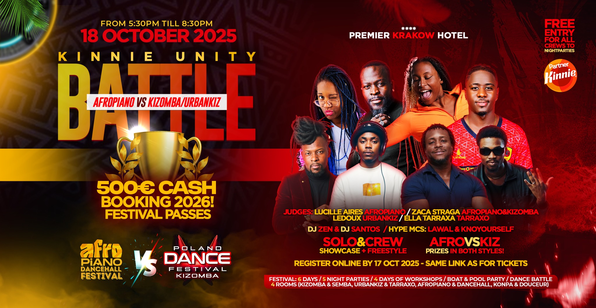 KINNIE UNITY DANCE BATTLE AFRO VS KIZOMBA PARTY Part of AfroPiano & Poland Dance FESTIVAL