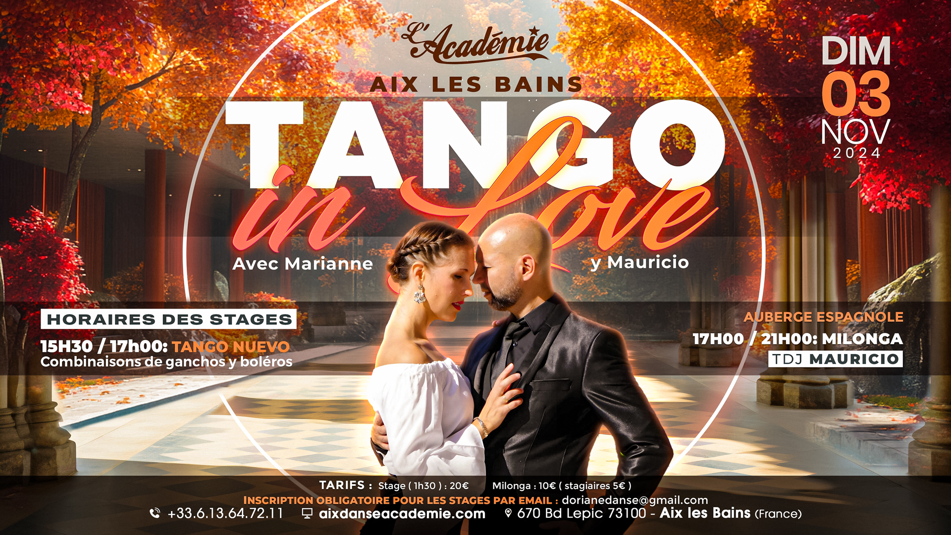 Tango in Love à l'Académie avec Mauricio & Marianne