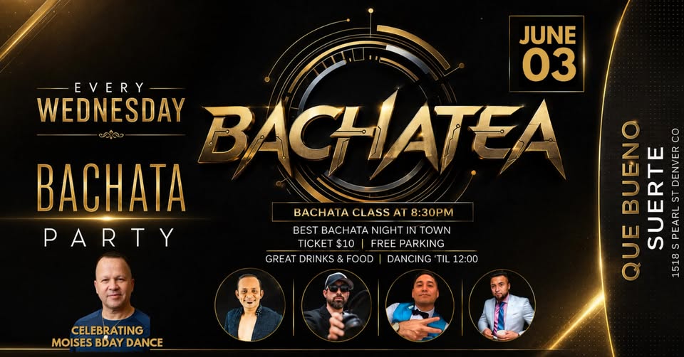 BACHATA PARTY June 3 8:30P-12:00