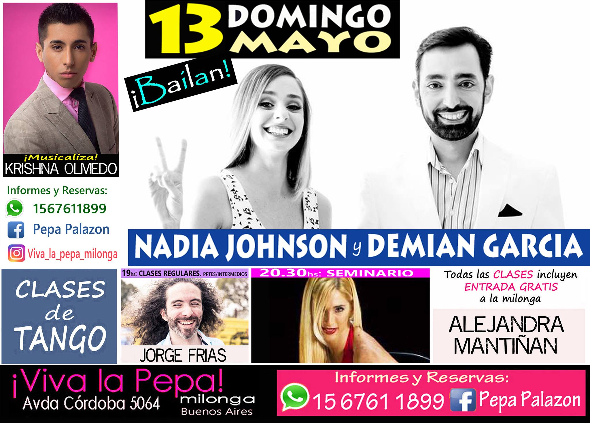 Este Domingo 13 5 Bailan: Demian Garcia y Nadia Johnson!