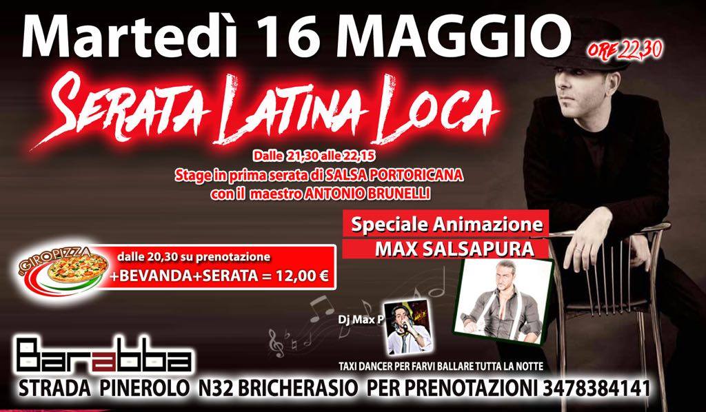 Serata latina loca con stage di salsa portoricana