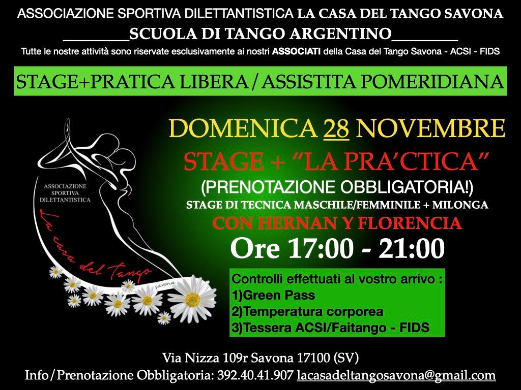 Stage+Pratica con Hernan y Florencia alla Casa del Tango Savona A.S.D.!