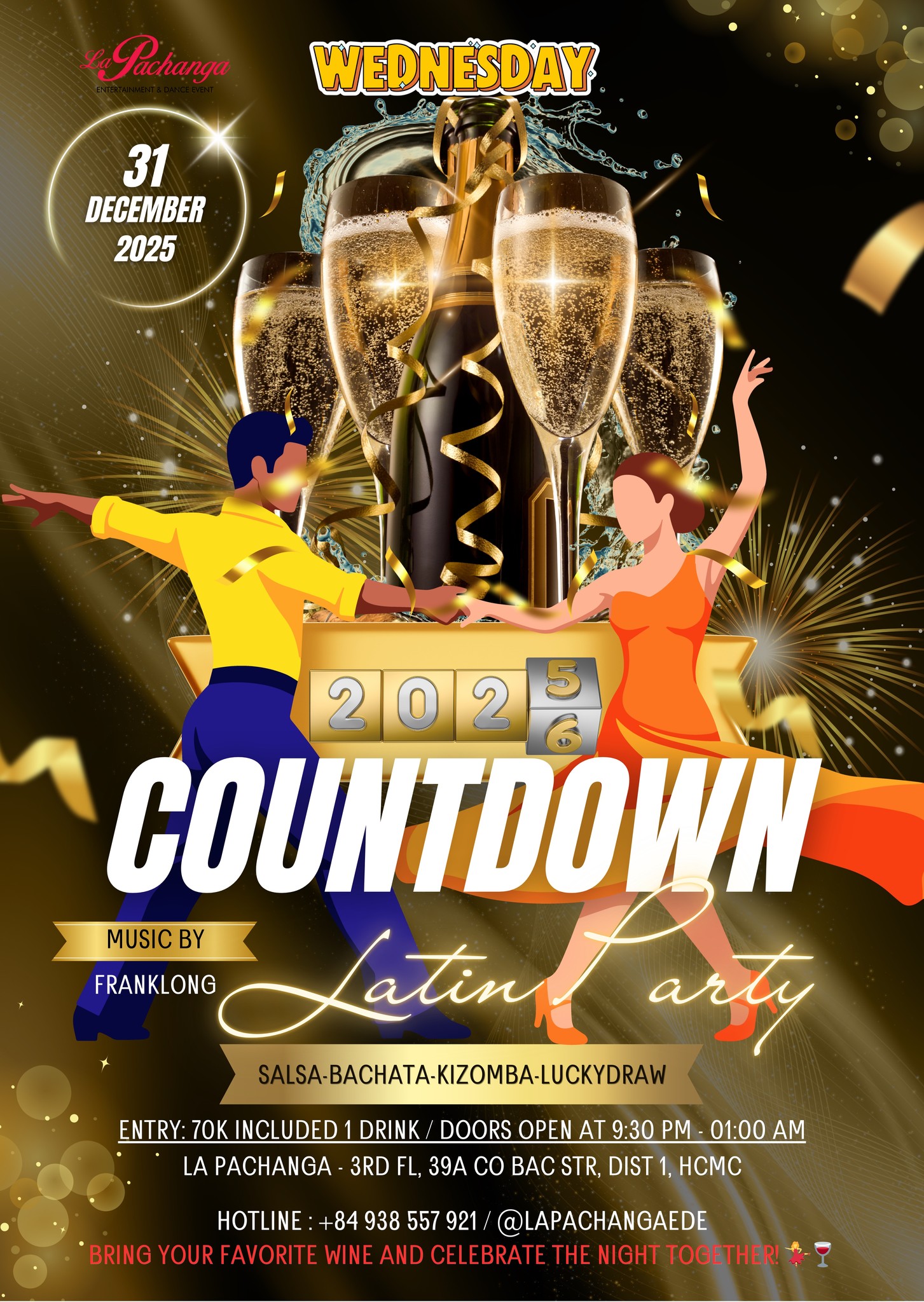 Latin Countdown Party 31 Dec 2025 @La Pachanga club