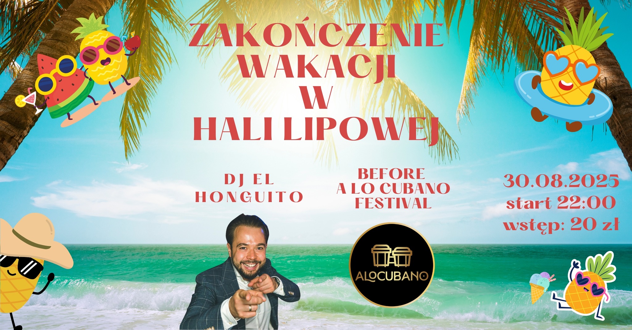 Salsowa FIESTA Zakończenie Wakacji 🎉🎊 w Hali Lipowej - DJ El Honguito 🎶