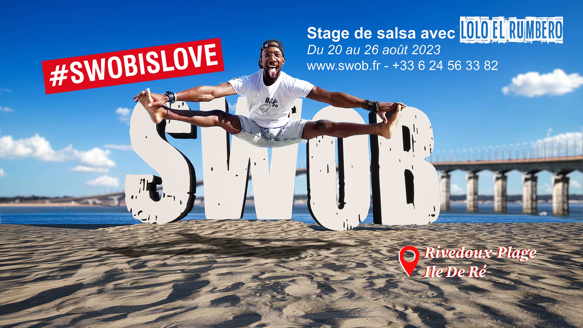 Viens Swober avec Lolo El Rumbero - 20 au 26 août 2023 - Cours de Salsa à Rivedoux-Plage (île de Ré)
