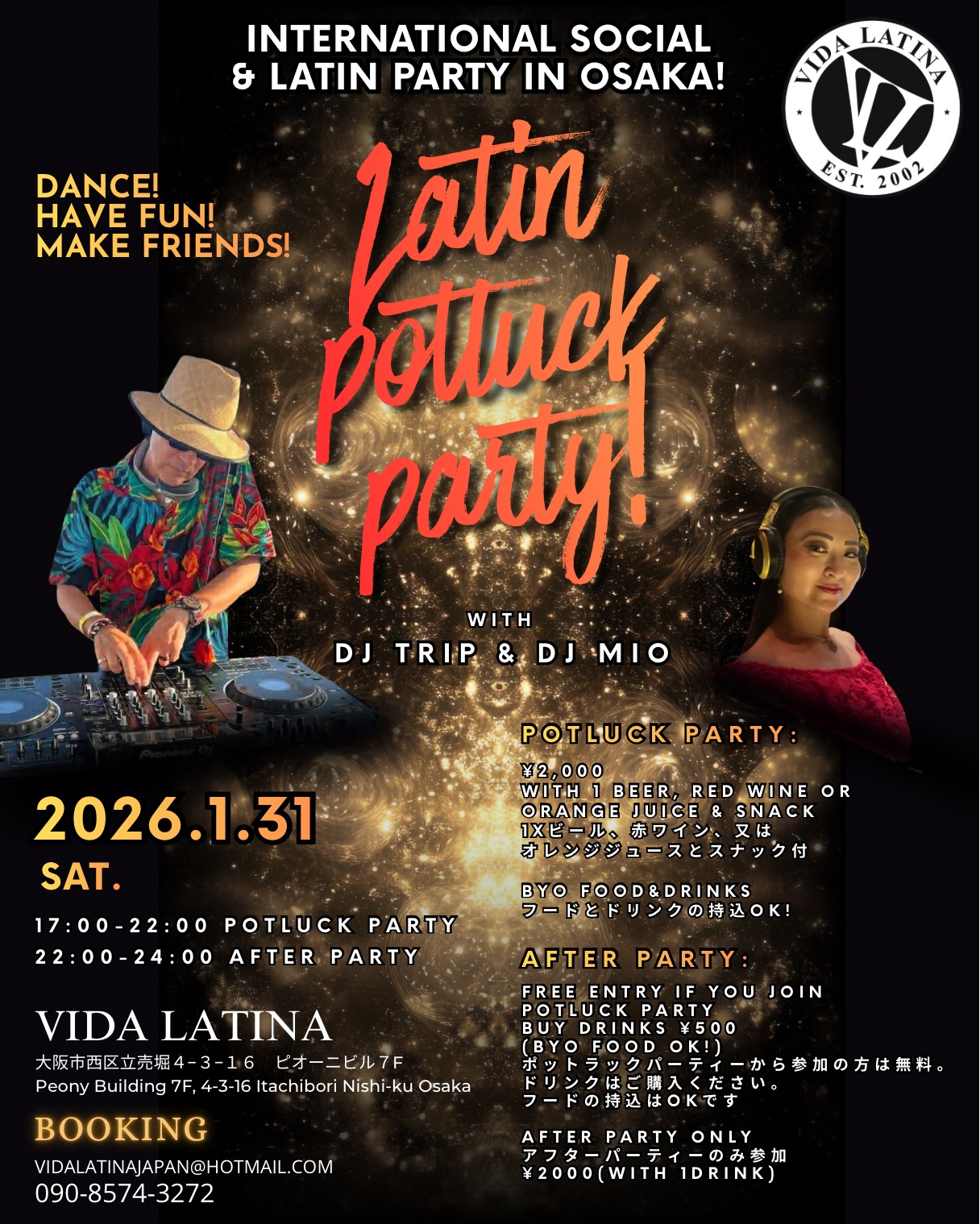 LATIN Potluck Party @ VIDA LATINA