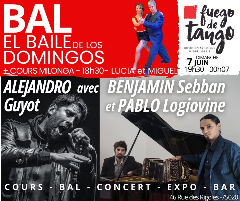 Dimanche ? FUEGO !! Cours avec Miguel et Lucia - Bal avec concert !!