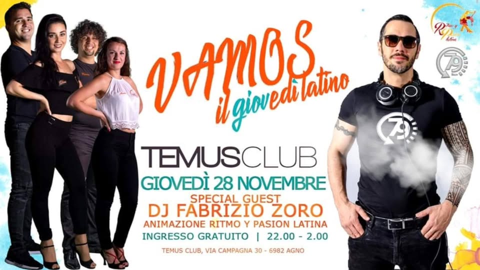 Vamos il giovedi latino - Special guest Dj Fabrizio Zoro