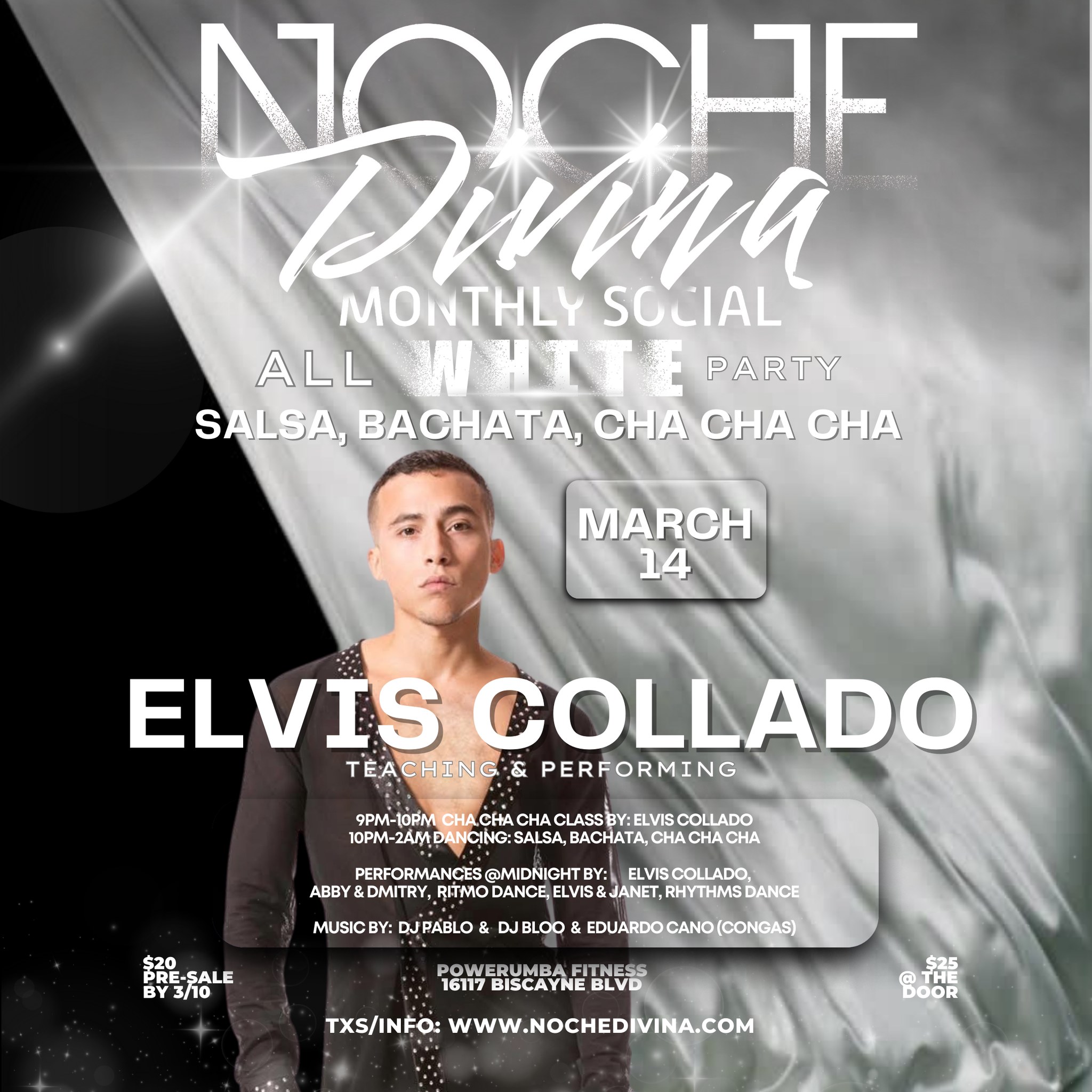 Noche Divina Salsa Bachata social March Edition