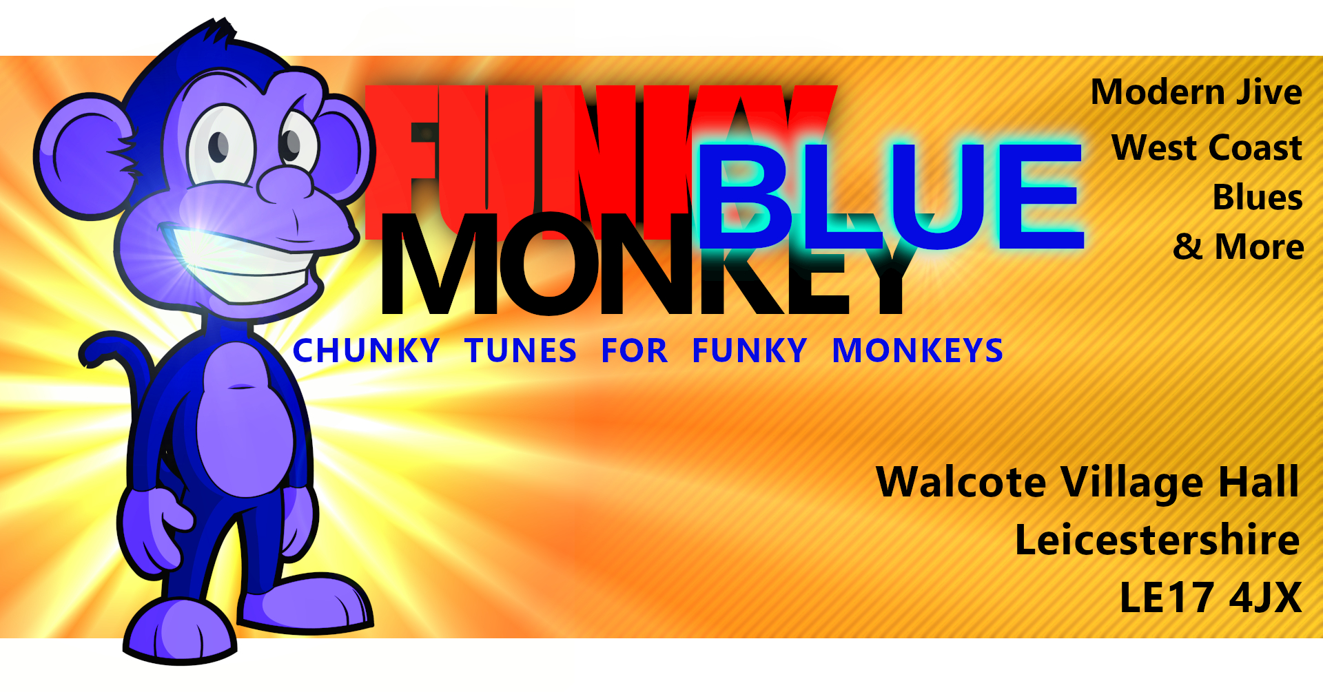 FUNKY BLUE MONKEY - Easter Special !NEW! Saturday 8th April