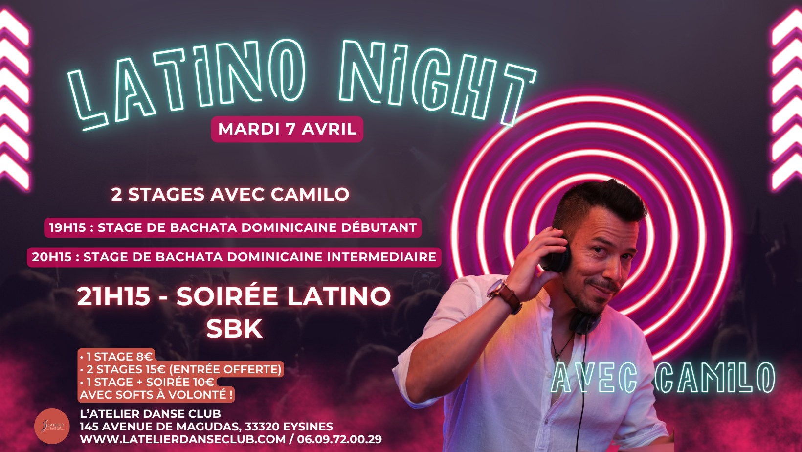 2 stages de Bachata Dominicaine & Soirée Latino SBK