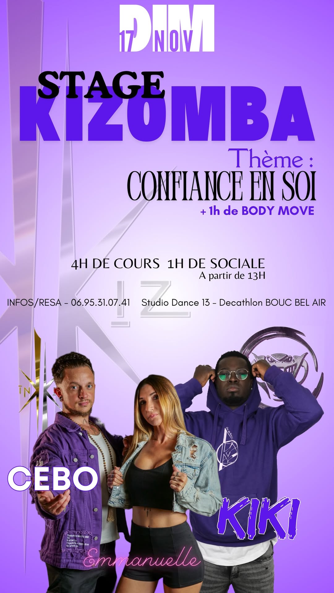 Stage Kizomba Kiki, Emmanuelle & Cebo - Confiance en soi