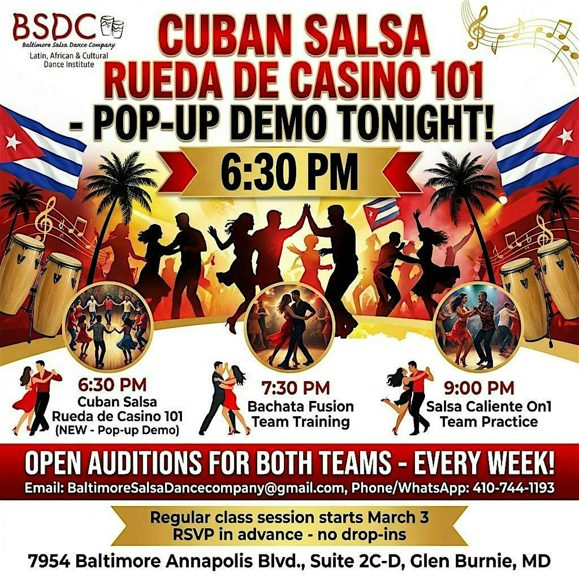 Cuban Salsa Rueda de Casino 101 - Pop-Up Demo