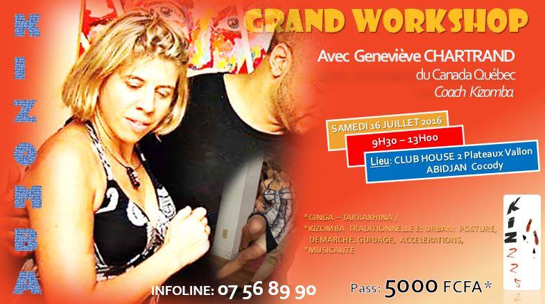 Abidjan Kizomba Workshop_Kiz225 and Geneviève Chartrand