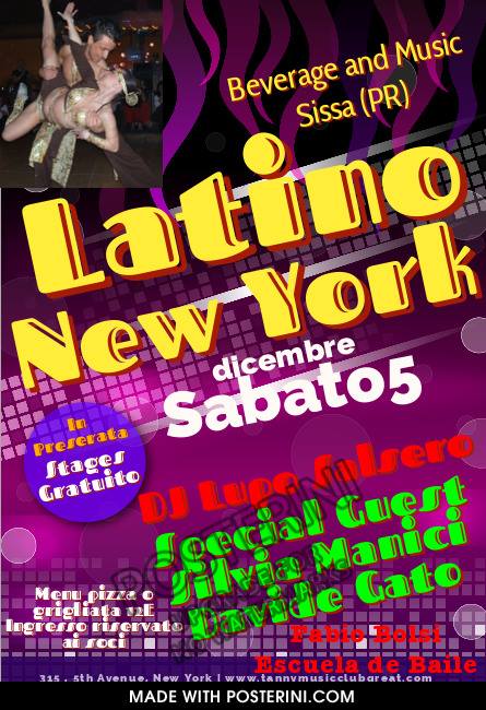 Serata Latina al New York !!!!!